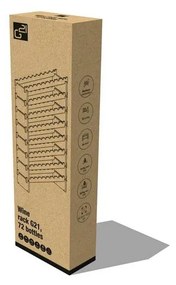 Raftier de vin din bambus G21, 72 sticle