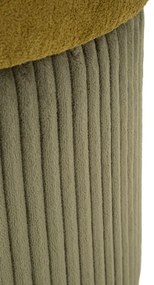 Mauro Ferretti Puff cu Depozitare Verde Set 2 Buc cm Ø 42x44-35x36 | Aosom Romania