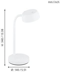 Eglo 99334 - Lampă de masă LED CABALES LED/4,5W/230V