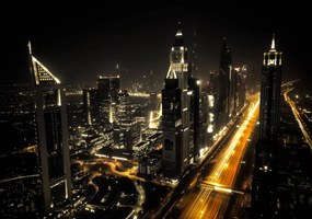 Fototapet - Orașul noaptea (254x184 cm), în 8 de alte dimensiuni noi
