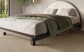 Pat lemn masiv levitant Visby Personalizabil - 180x200, Fara, Alb