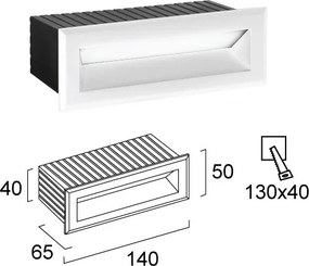 Corp de iluminat LED încastrat pentru exterior FLIK LED/3W/230V IP65, alb