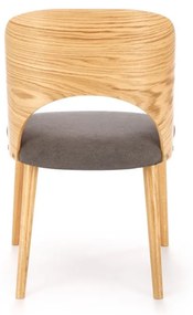 Scaun Cadiz natur/gri H83 cm