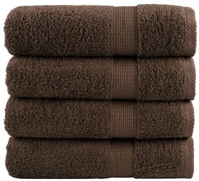 vidaXL Prosoape de duș premium SOLUND 4 buc maro 70x140cm 600 gsm
