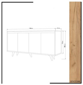 Dulap Shans Oak and White