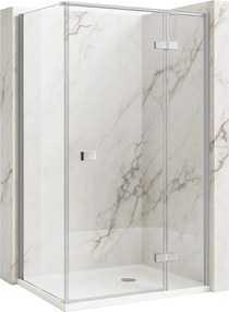 Cabina de dus Rea Atlas cu deschidere pe stanga 80x90 cm crom