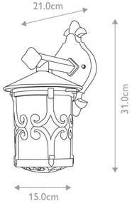 Aplică de exterior HEREFORD 1xE27/100W/230V IP23 Elstead BL8-BLACK