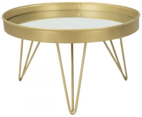 Suport pentru reviste auriu din metal, ∅ 31 cm, Glam Gold Mauro Ferretti