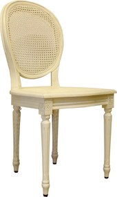 Scaun Louis din lemn crem 47x40x93 cm