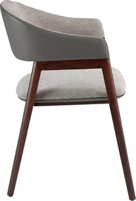 Scaun cu brate tapitat design italian Nogal