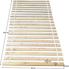 Somieră roluit, 90x200 cm, PLUMA