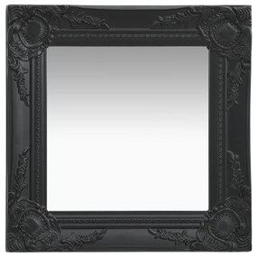 vidaXL Oglindă de perete in stil baroc, negru, 40 x 40 cm
