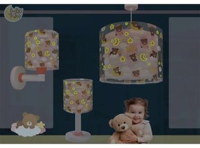 Dalber 41572S - Lustră pentru copii BABY TEDDY 1xE27/15W/230V roz