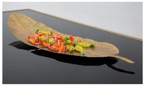 Decorațiune Mauro Ferretti Leaf, 55,5 x 18 cm, auriu