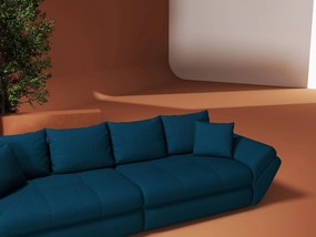 Canapea extensibilă dumonde cu ladă de depozitare si sezut confortabil din spuma high-density, Loana Enjoy Petrol 300x100 cm