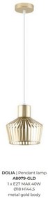 Pendul, Lustra suspendata design industrial DOLIA auriu
