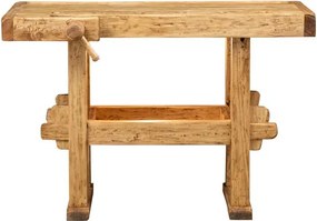 Banc de tamplar, L126 69 H90 cm, natur antic, lemn masiv