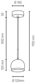 Lustră LED pe cablu Spot-Light 5143174 BALL WOOD 1xGU10/5W/230V stejar mat