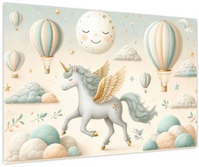 Tablou - Unicorn fericit (90x60 cm)