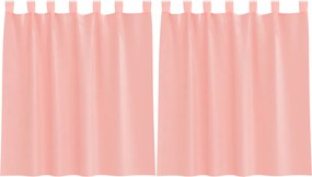 vidaXL Perdele Voile cu buzunare pentru bare 2 buc Roz