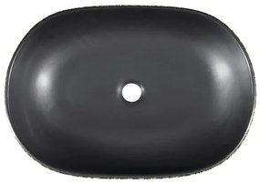 Sapho - Lavoar pentru blat PRIORI 60x40 cm ceramică/negru/albastru