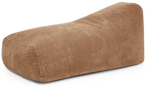 Fotoliu bean bag maro cu tapițerie din catifea reiată Snug 130 – SLOWDOWN