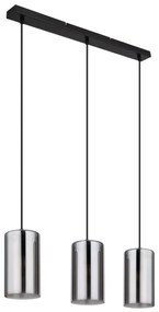 Lustra suspendata design modern Olly negru, fumuriu