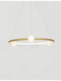 Lustra LED dimabila cu telecomanda design modern Celia auriu