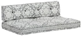 vidaXL Pernă de canapea din paleți, gri deschis, textil, petice