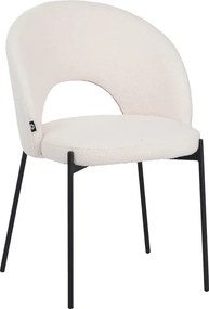 Scaun Bucatarie/Dining Marabell Tapiterie Boucle Alb