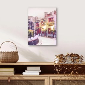 Pictură murală,restaurant în port, 32 LED, 30 x 40 cm