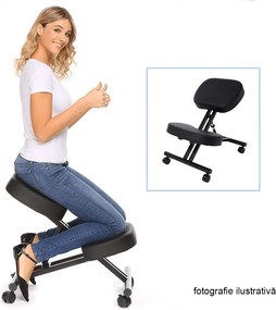 Scaun genunchi ergonomic, roz/ fag, GROCO