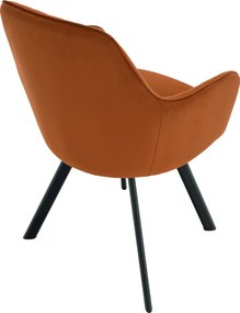 Scaun de design, ţesătură Velvet teracot, AURIL