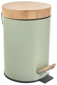 Coș de gunoi verde deschis cu pedală din metal 3 l Greenish – Orion