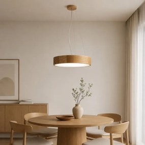 Brilagi - Lustră LED pe cablu CARVALHO MODERN 3xE27/60W/230V stejar diam. 47,5 cm