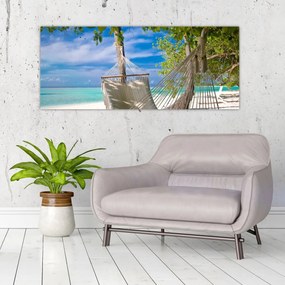 Tablou - Hamac pe plajă (120x50 cm)