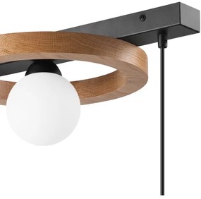 Lustră pe cablu OTIS 1xG9/5W/230V + 2xE27/15W/230V stejar