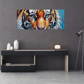 Tablou - Vedere a unui tigru, pictură (120x50 cm)