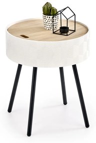 Masuta de cafea Aura alba ø38/h45 cm