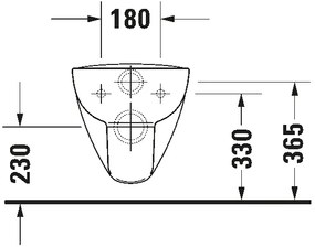 Duravit 25700920002 - Vas WC suspendat D-CODE fără margine, ceramică, alb lucios