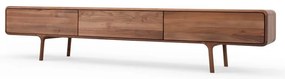 Comodă TV maro din lemn de nuc 220x45x45 cm Fawn – Gazzda