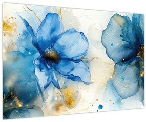 Tablou - Floral, pictură cu cerneală (90x60 cm)