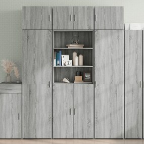 vidaXL Dulap de depozitare, sonoma gri, 70x42,5x225, lemn prelucrat