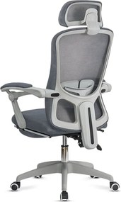 Scaun ergonomic OFF 430 gri, suport picioare și rabatare 135°
