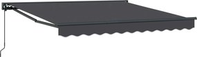 vidaXL Cortina Retractabilă Antracit 350 x 250 cm Aluminiu și țesătură