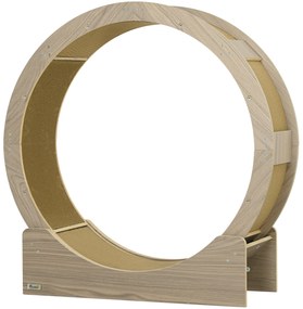 PawHut Roata de alergare pentru pisici, 91 cm, cu frână, covor de zgâriere, roată de pisică pentru mișcare sănătoasă, nuc | Aosom Romania