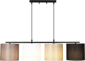 Lustră metalică cu abajur multicolor Opviq lights Jacob, negru