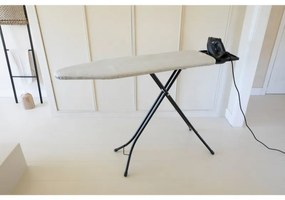 Masă de călcat Brabantia B 1008893, 124x38 cm, 7 poziții de reglare, Suport mare pentru fier, Gri deschis