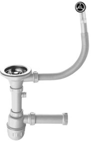 Sifon Quadron Unique pentru chiuvete granit finisaj inox