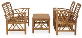 3057983 vidaXL Set mobilier de grădină, 4 piese, lemn masiv de acacia